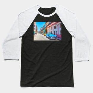 Colorful Cuba Street In Havana Baseball T-Shirt